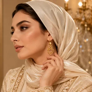 گوشواره آویز نقره زنانه گالری رضا زاده مدل کلاسیک پیچی آبکاری طلا زرد 103075773