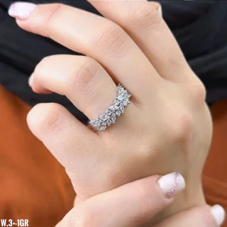 انگشتر نقره زنانه مدل برگ زیتون کد rzh-0208 103082122