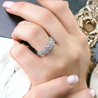 انگشتر نقره زنانه مدل برگ زیتون کد rzh-0208 103082117